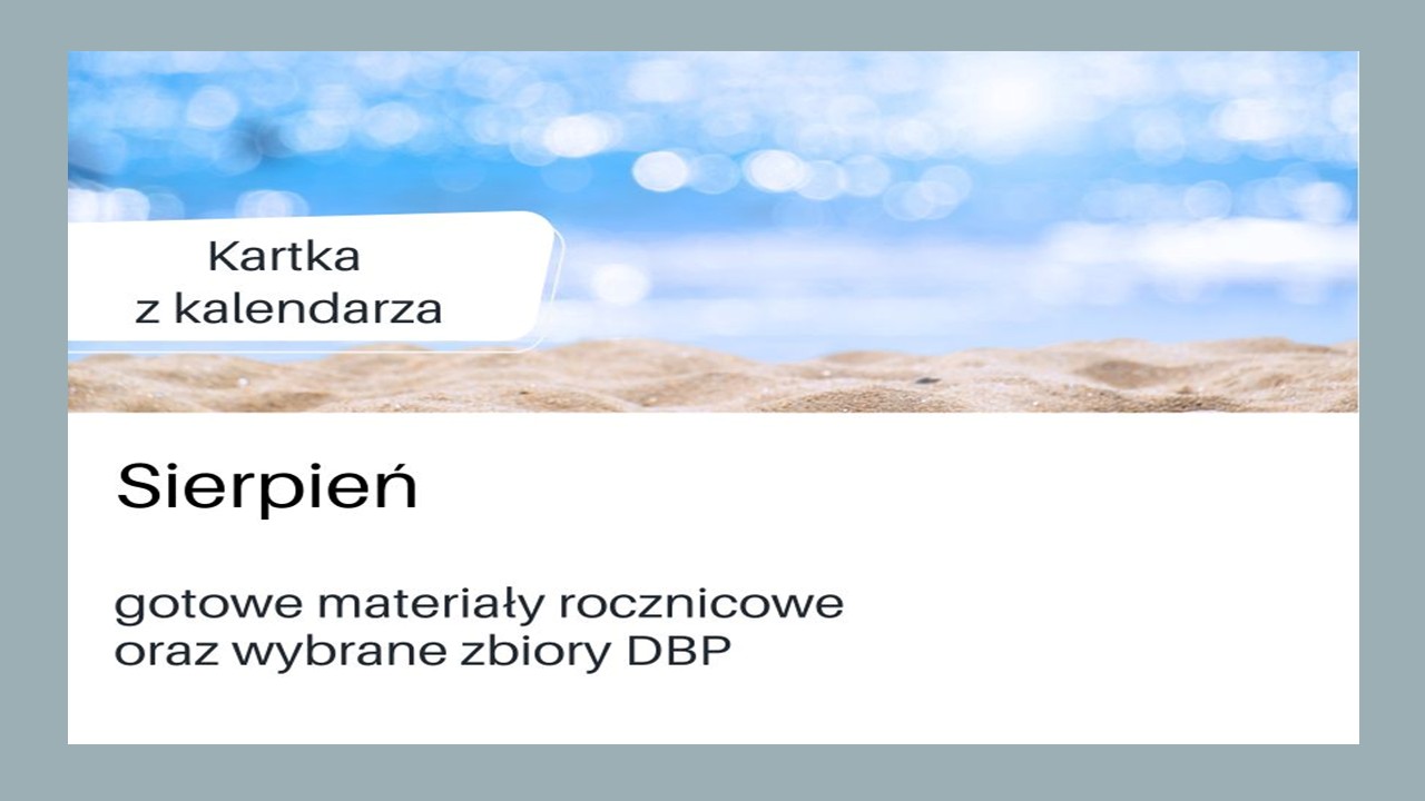 sierpień kartka z kalendarza