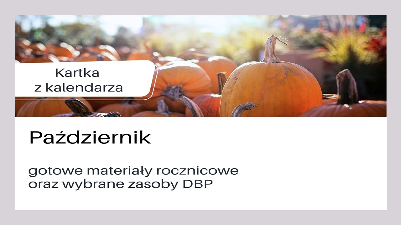 październik kartka z kalendarza