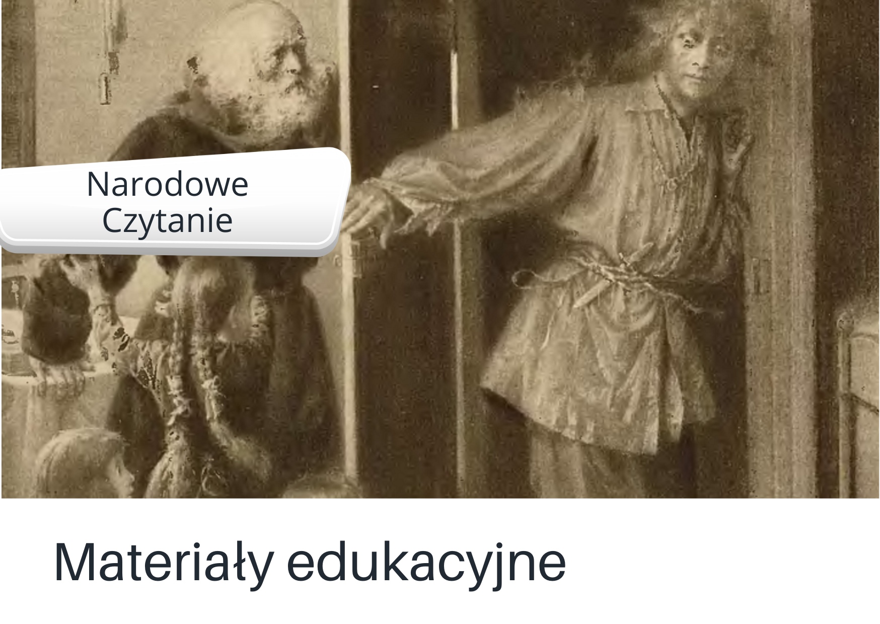 Grafika ilustracyjna: Narodowe Czytanie 2026 Dziadów Adama Mickiewicza - materiały edukacyjne