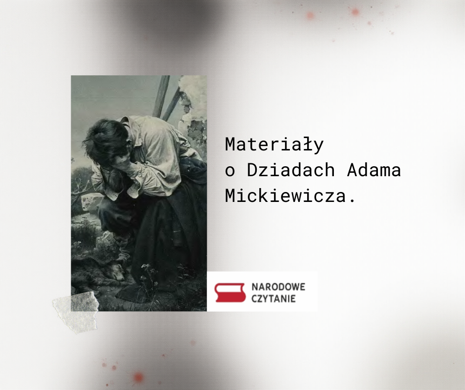 Grafika ilustracyjna Narodowe Czytanie 2026 Dziady