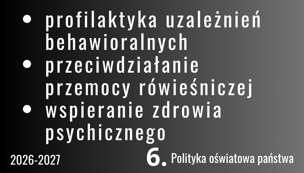 Grafika ilustracyjna materiału Kierunki polityki oświatowej 2026 27 - Priorytet 6