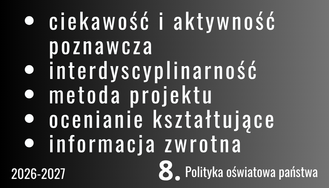 Grafika ilustracyjna materiału: polityka oświatowa 2026-27, priorytet 8