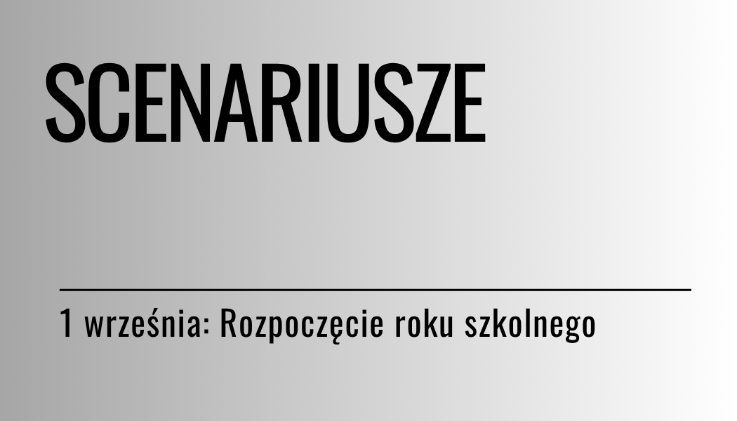 Grafika ilustracyjna: materiały edukacyjne - rozpoczęcie roku szkolnego