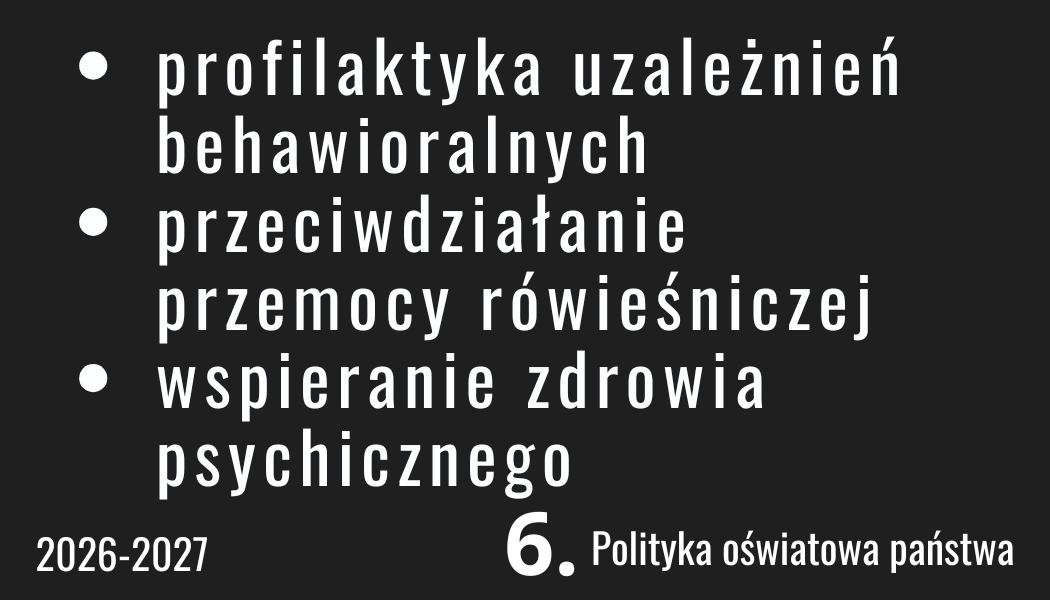 Grafika ilustracyjna materiału Kierunki polityki oświatowej 2026 27 - Priorytet 6