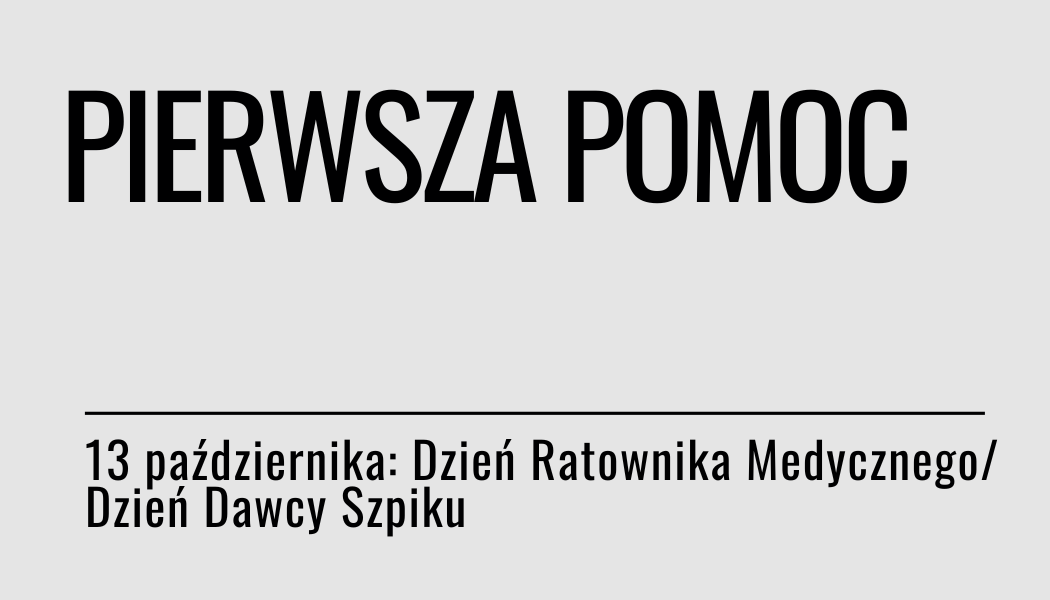 Grafika ilustracyjna: materiały edukacyjne - Dzień Ratownictwa Medycznego - Pierwsza pomoc