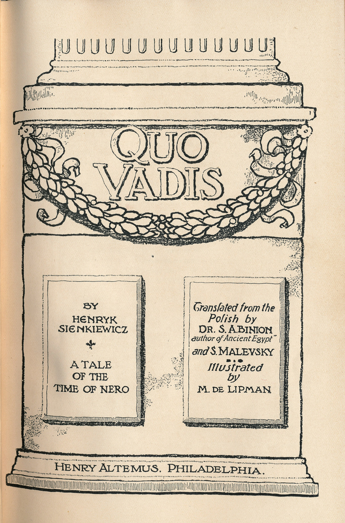 Quo Vadis Title Page