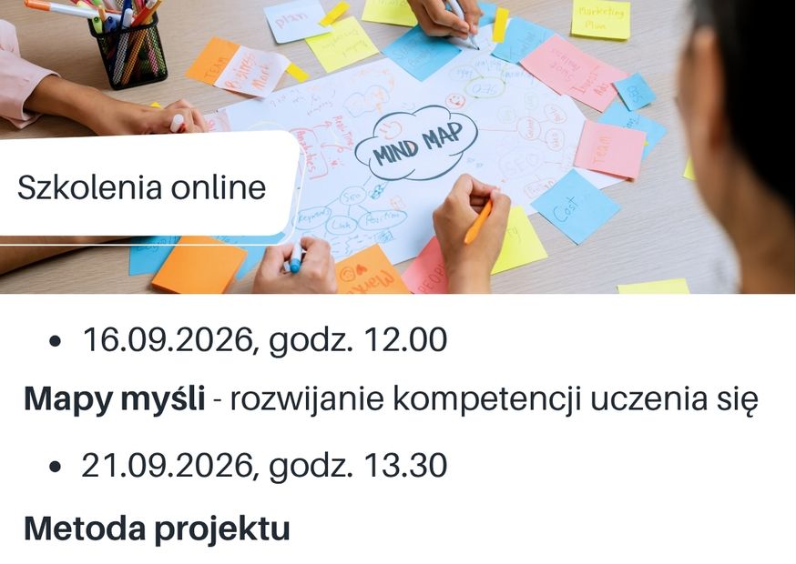 Informacja o szkoleniach w miesiącu wrześniu na podstronie DBP.
