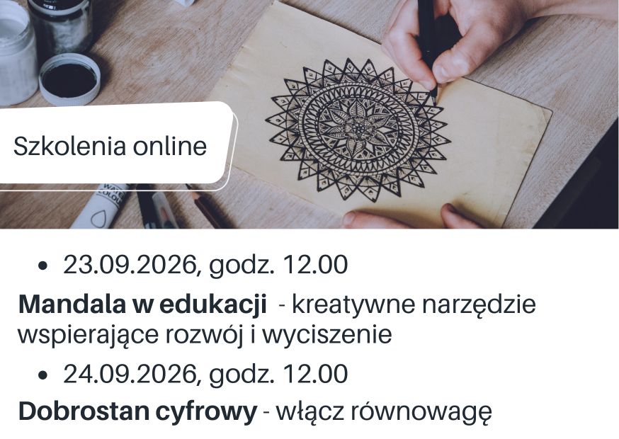 Informacja o szkoleniach w miesiącu wrześniu na podstronie DBP.