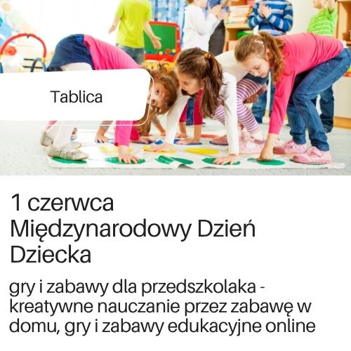 Tablica Padelt dotycząca gier i zabaw dla przedszkolaków.