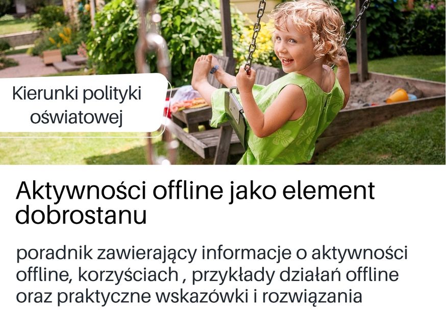 Strona - poradnik dotyczący aktywności offline - kierunku polityki oświatowej
