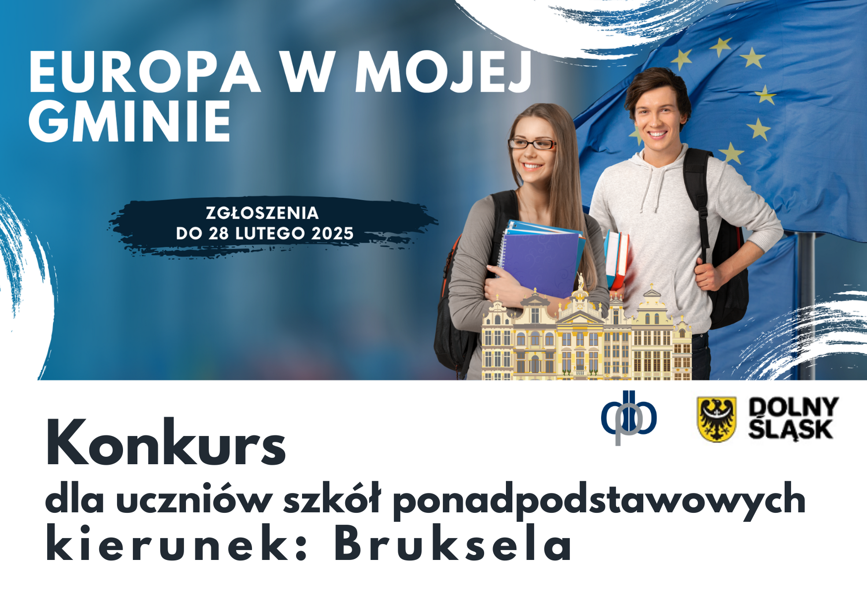 Grafika z linkiem do opisu konkursu Europa w mojej gminie