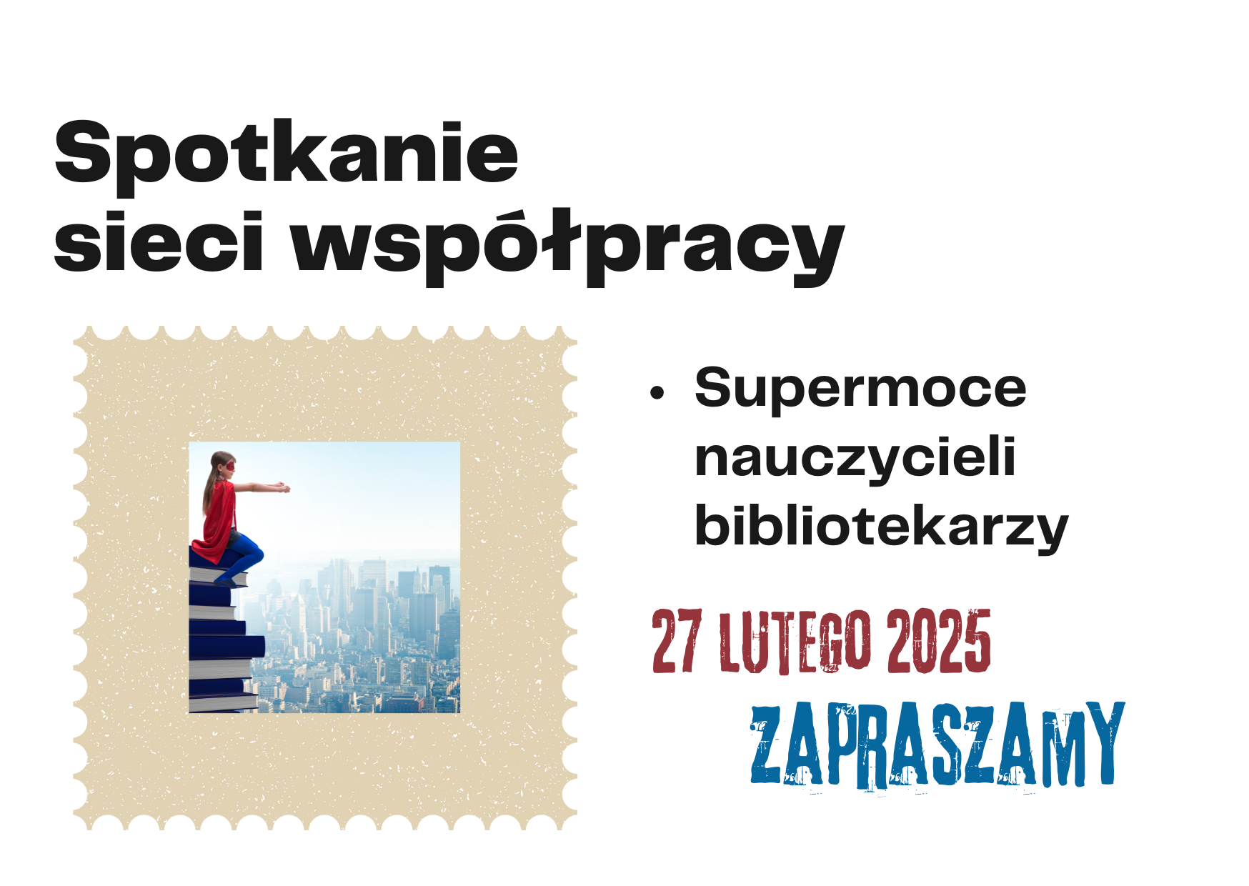 Grafika z zaproszeniem do sieci współpracy Jak aktywne współpracować ze współczesnym czytelnikiem: link do opisu