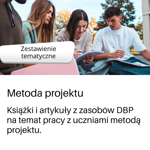 Grafika ilustracyjna z zestawieniem bibliograficznym Metoda projektu