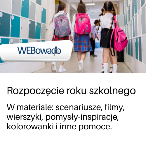 Grafika ilustracyjna do strony WEBowaDBP na temat rozpoczęcia roku szkolnego