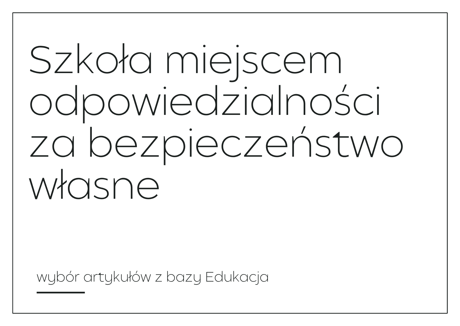 Grafika z linkiem do zestawienia artykułów z bazy Edukacja