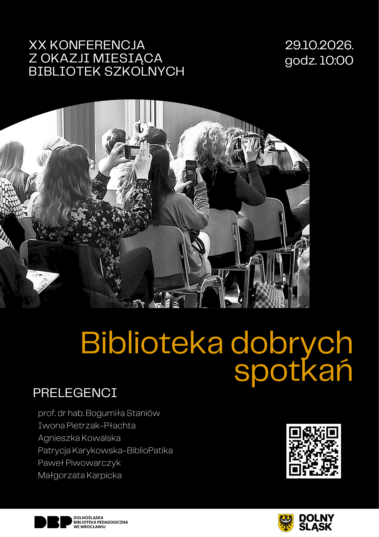 Plakat konferencji Biblioteka dobrych spotkań