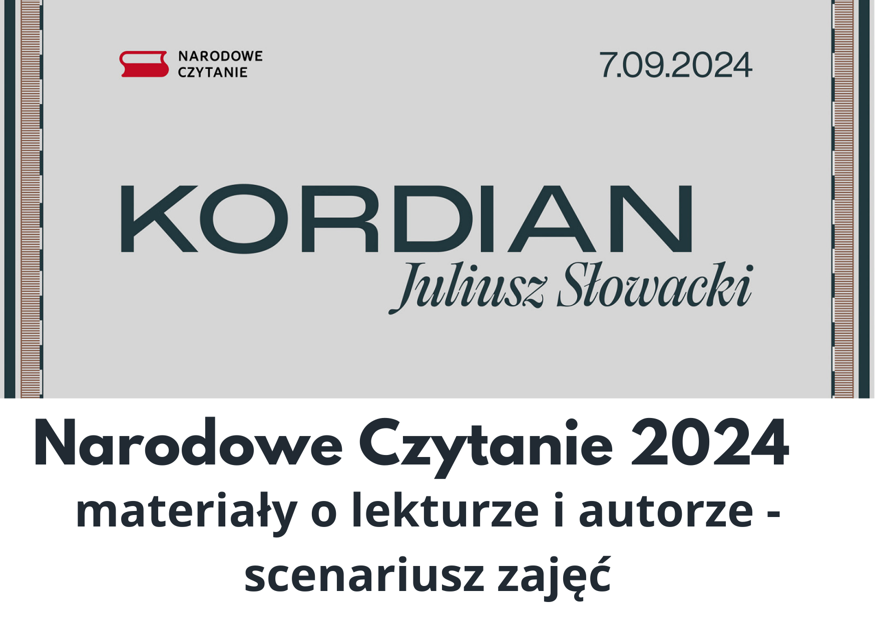 Narodowe Czytanie 2024: Kordian Juliusza Słowackiego