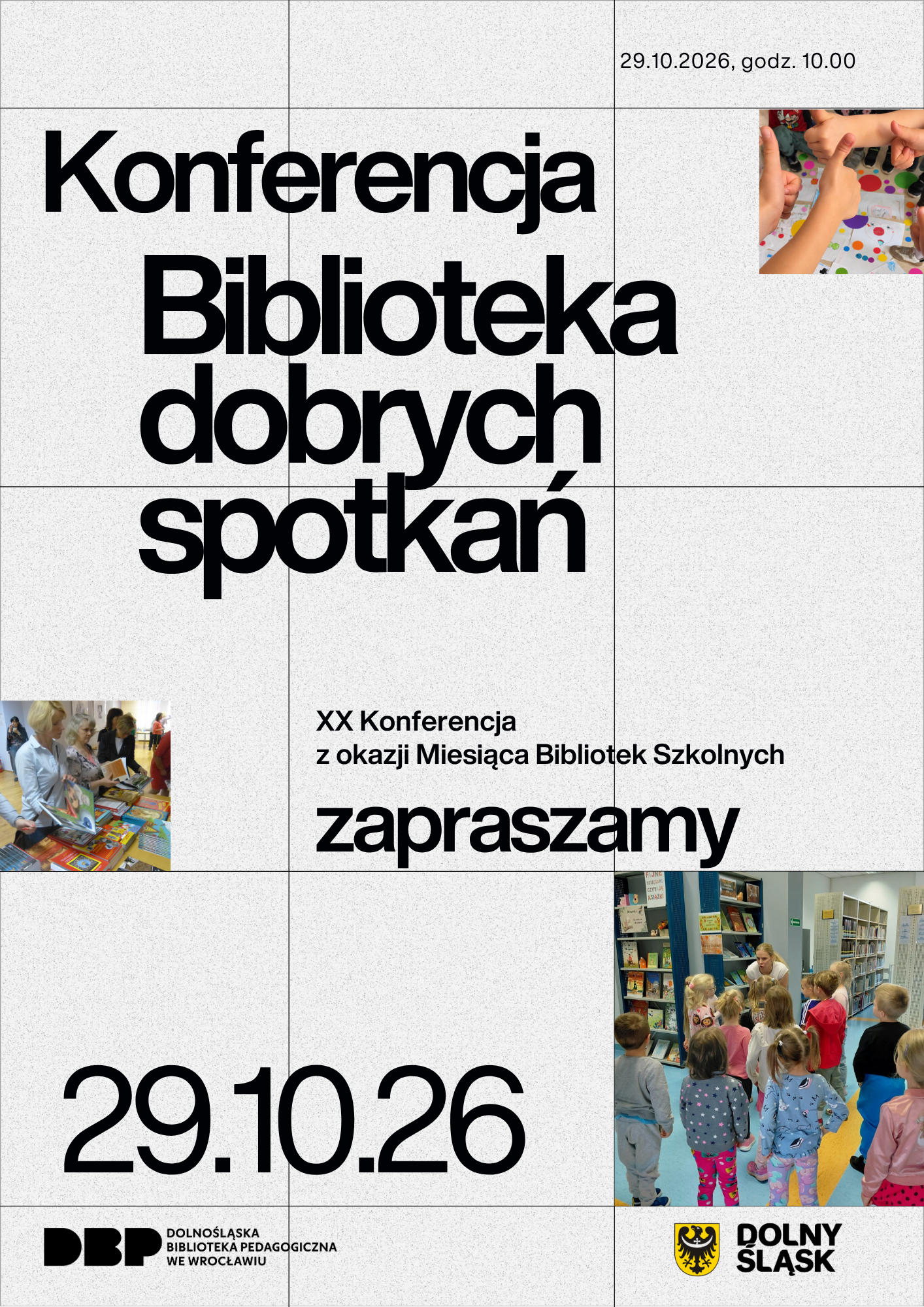 Plakat konferencji Biblioteka dobrych spotkań