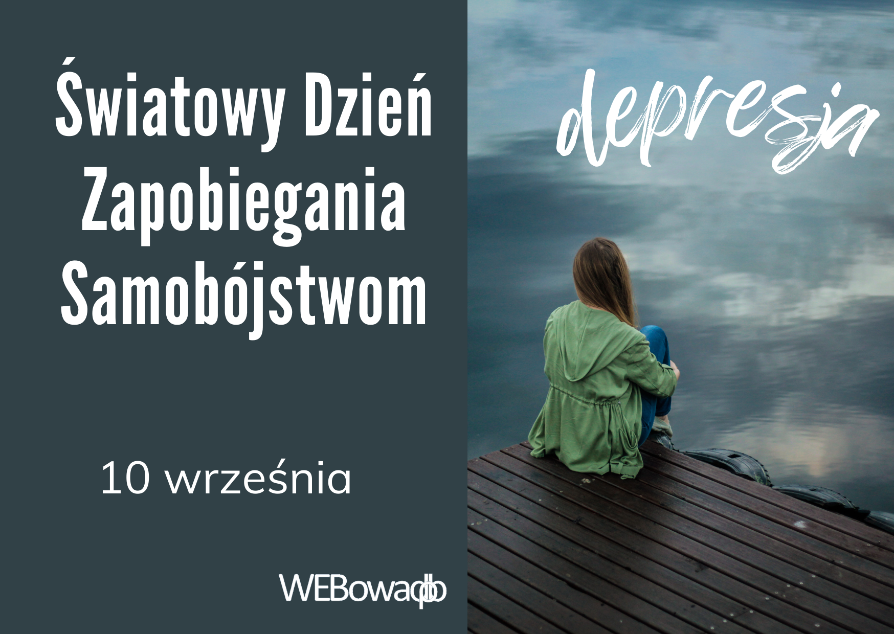 Grafika z linkiem do materiału w bibliotece zasobów internetowych nt. depresji