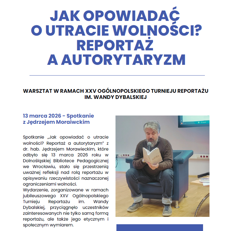 Grafika ilustracyjna ze spotkania z Jędrzejem Morawieckim