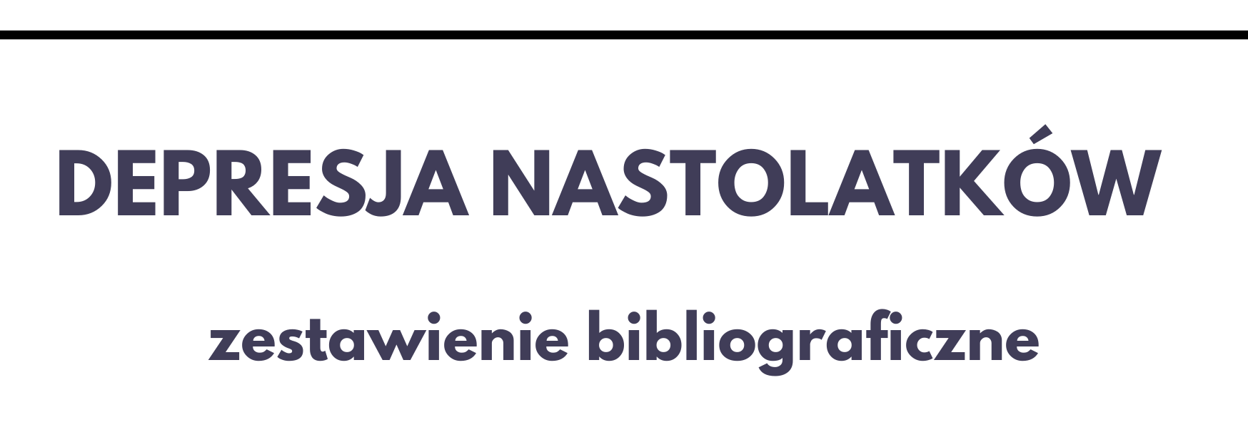 Grafika z linkiem do zestawienia bibliograficznego a temat depresji