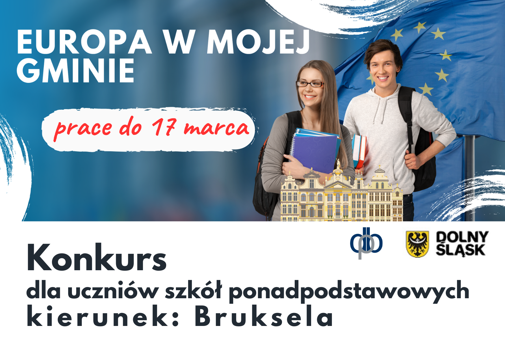 Grafika z linkiem do opisu konkursu Europa w mojej gminie