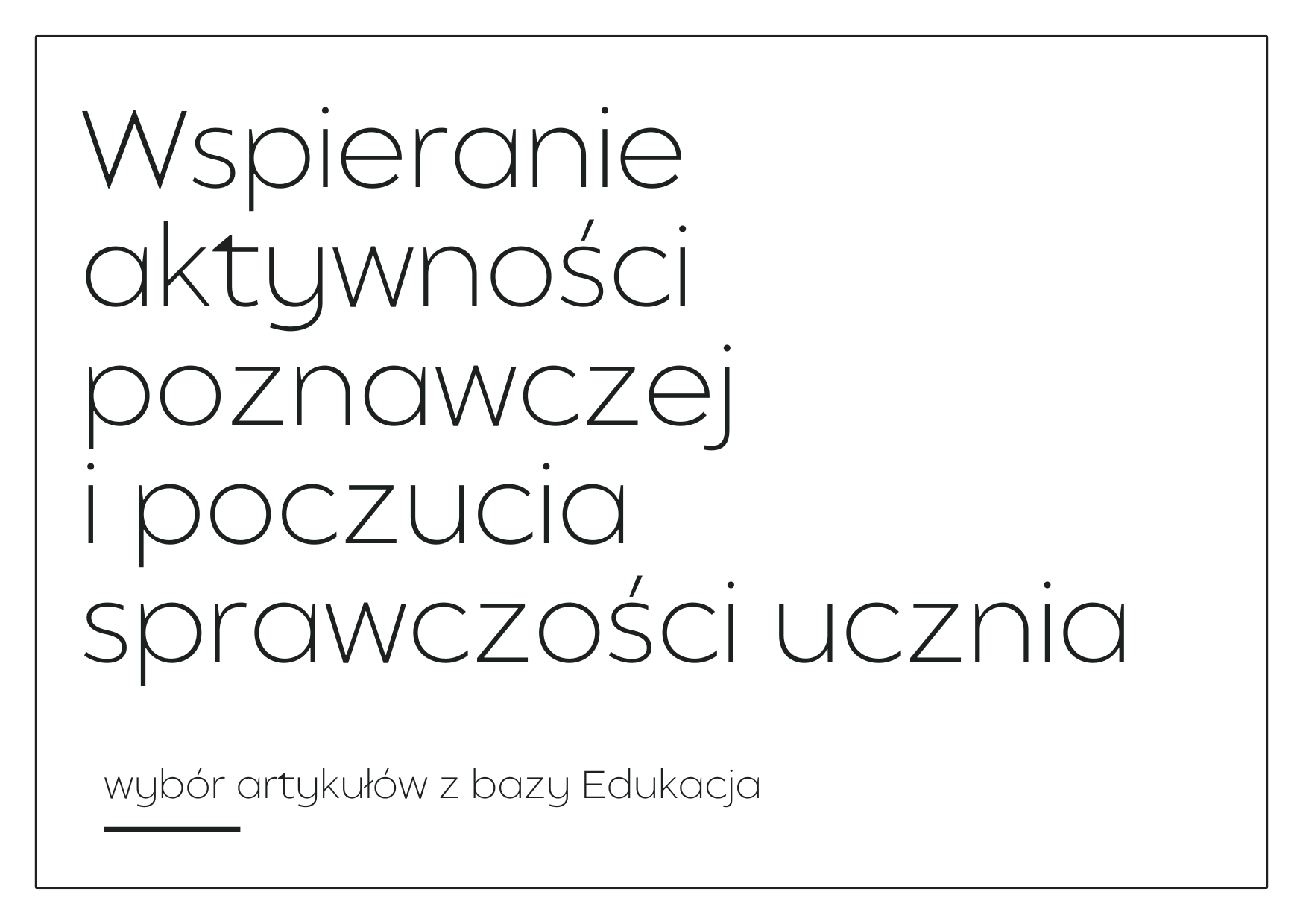 Grafika z linkiem do zestawienia artykułów z bazy Edukacja