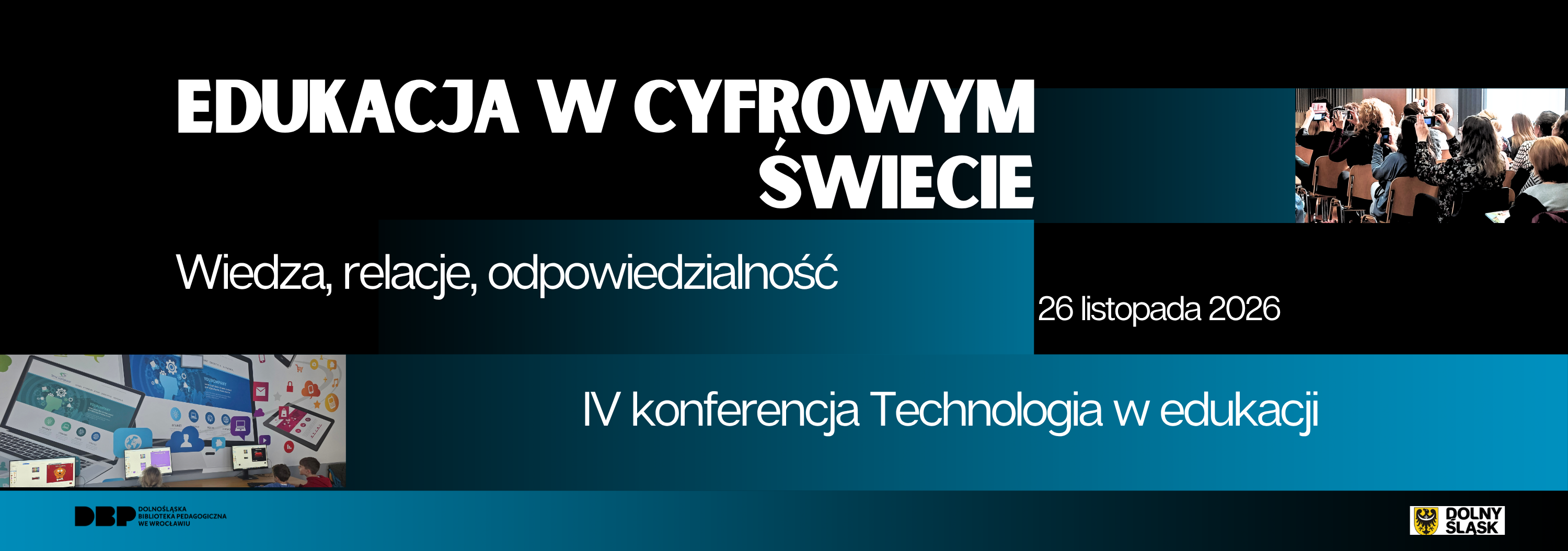 Grafika ilustracyjna do konferencji Edukacja w cyfrowym świecie