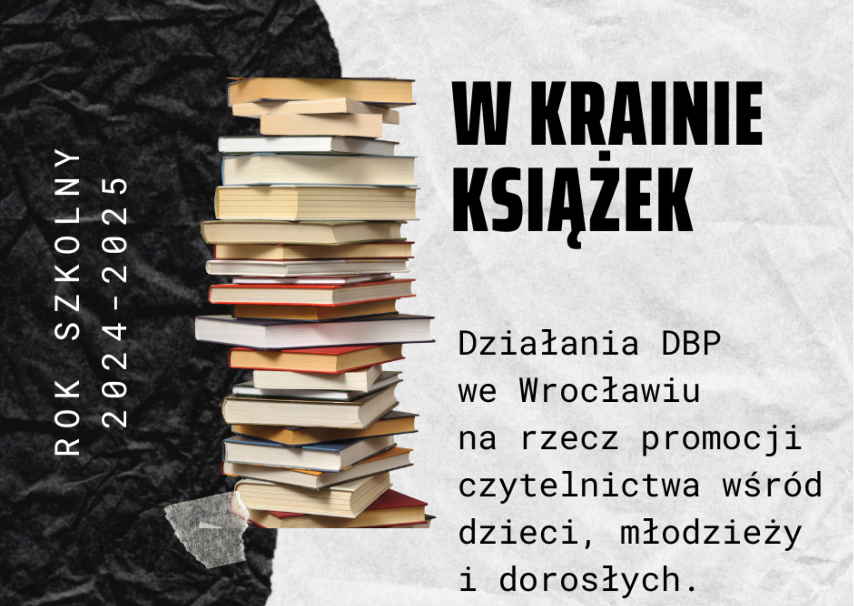 Grafika z linkiem do prezentacji multimedialnej o działaniach czytelniczych biblioteki