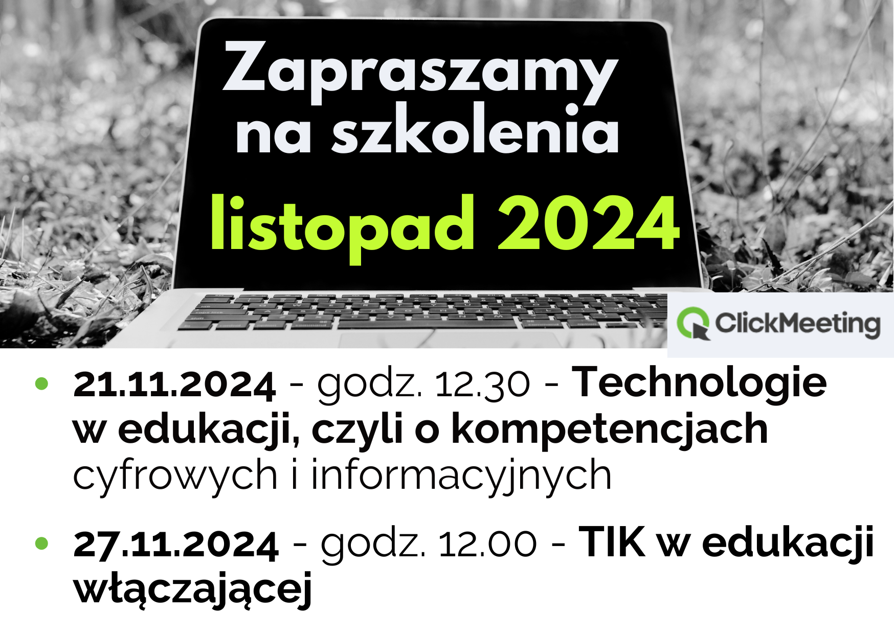 Grafika z linkiem do oferty szkoleń w bieżącym miesiącu