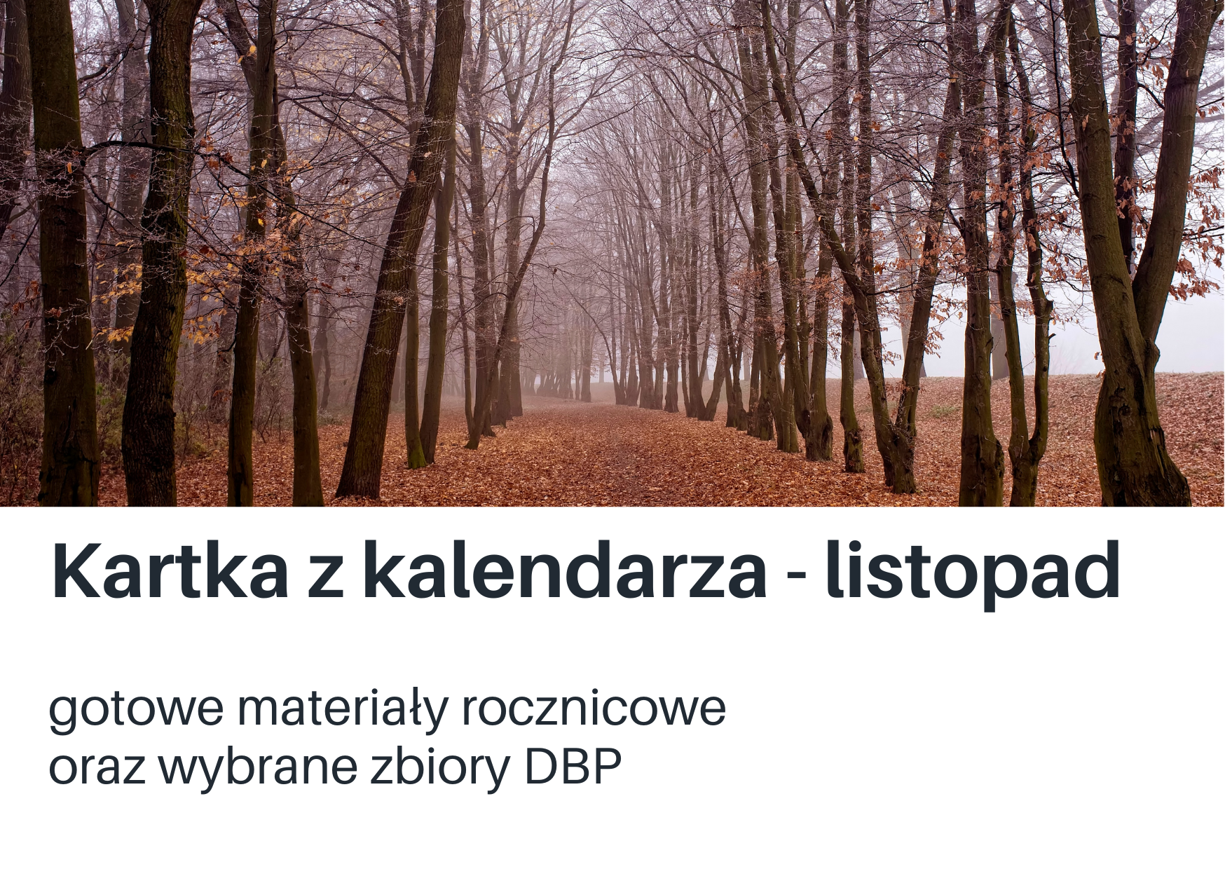 Kartka z kalendarza na listopad 2025 - przegląd materiałów rocznicowych