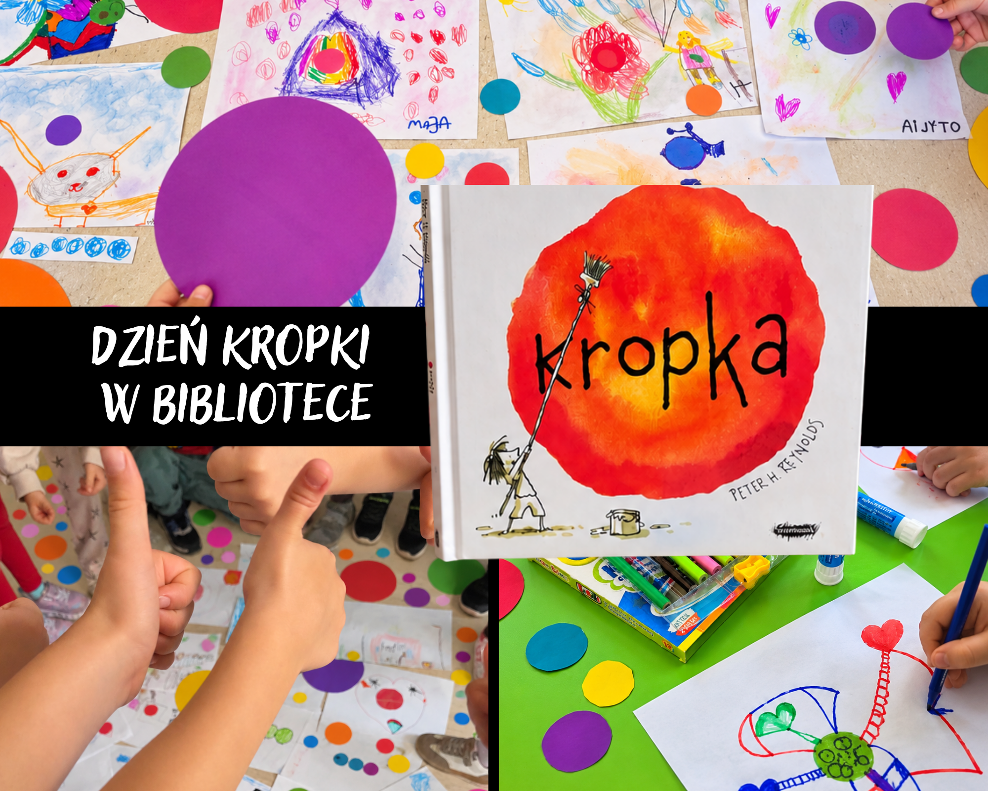 Grafika ilustracyjna: zajęcia z okazji Dnia Kropki