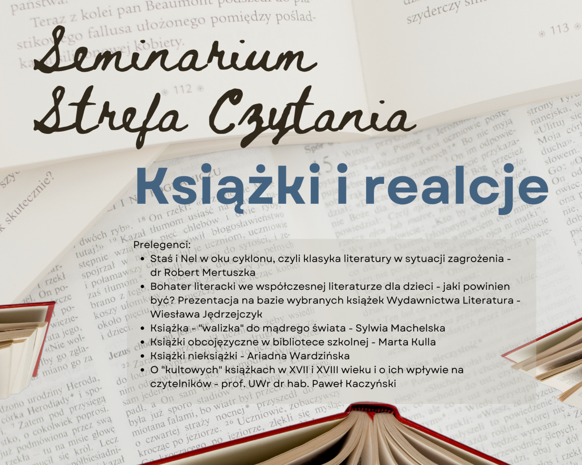 Seminarium Strefa Czytania - Książki i relacje