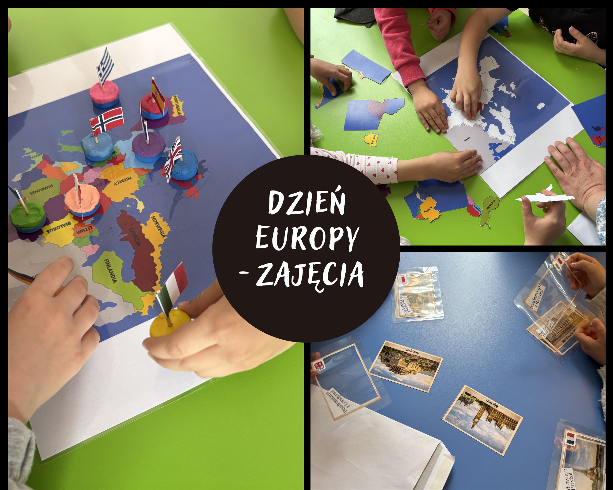 Grafika ilustracyjna: zajęcia z okazji Dnia Europy