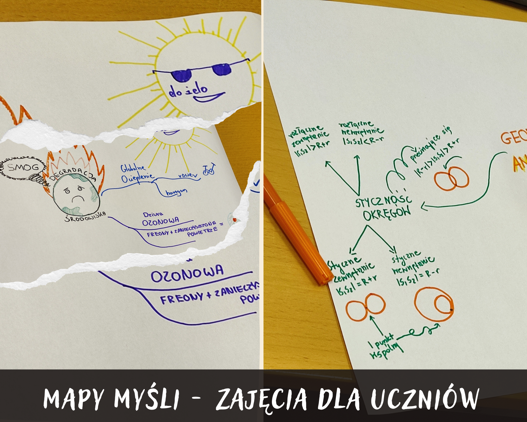 Grafika ilustracyjna: zajęcia Mapy myśli