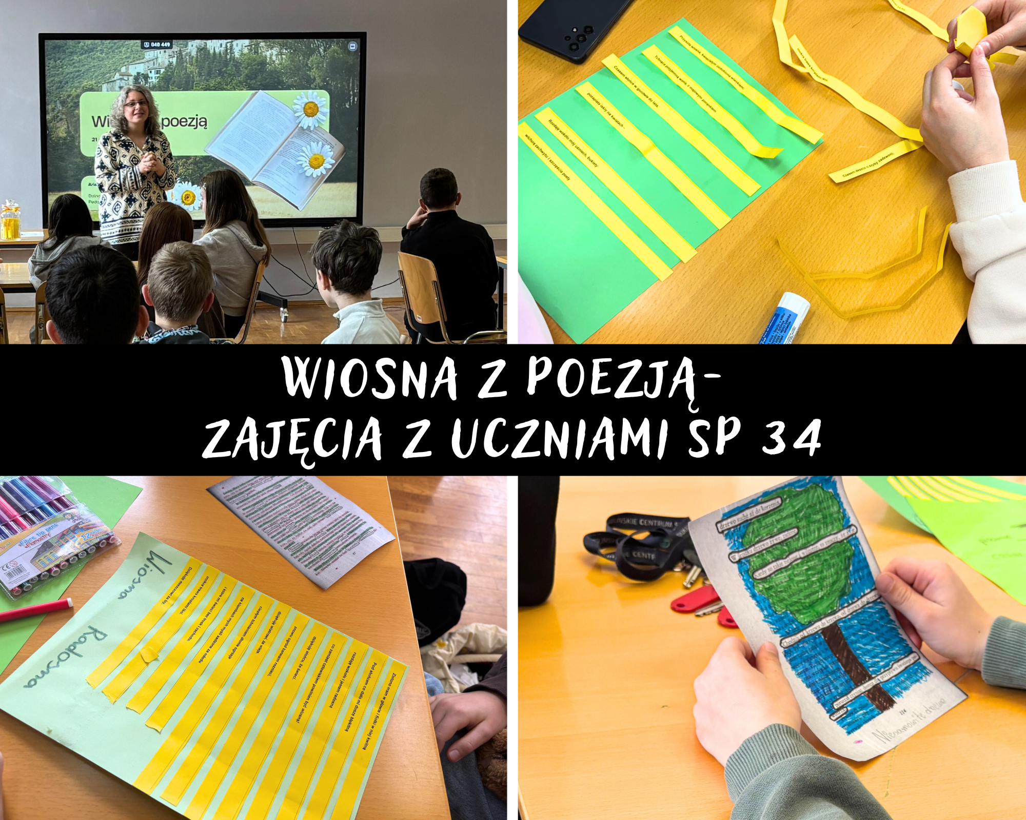 Grafika ilustracyjna: zajęcia Wiosna z poezja
