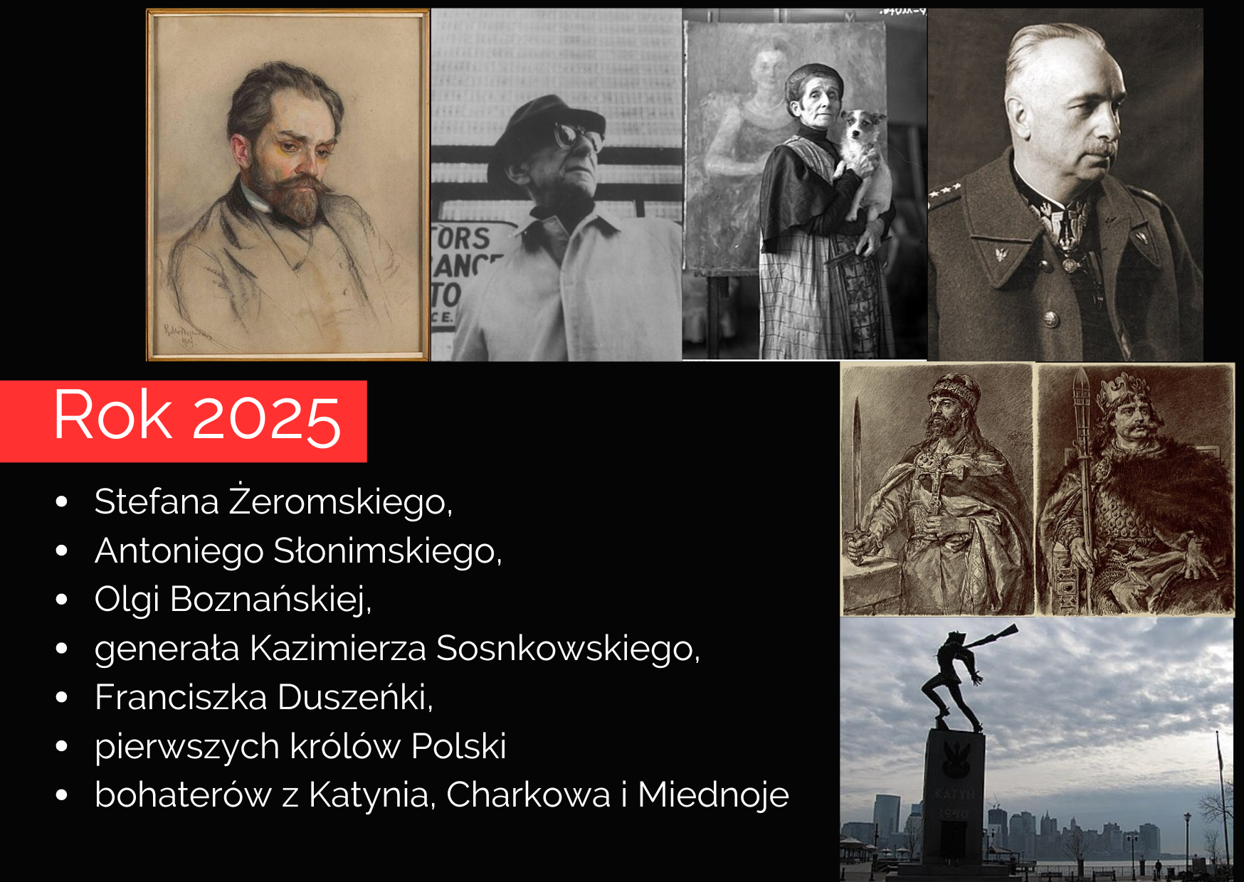 Patroni Roku 2025 wybrani przez Sejm RP - grafika dekoracyjna