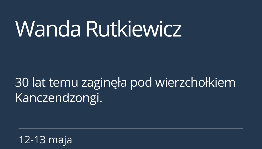 Materiały informacyjne o Wandzie Rutkiewicz