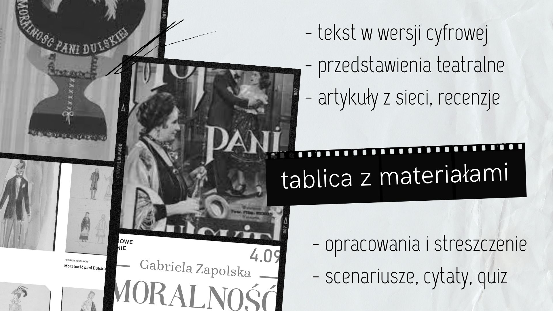 Narodowe Czytanie 2021 - Moralność pani Dulskiej - tablica z materiałami
