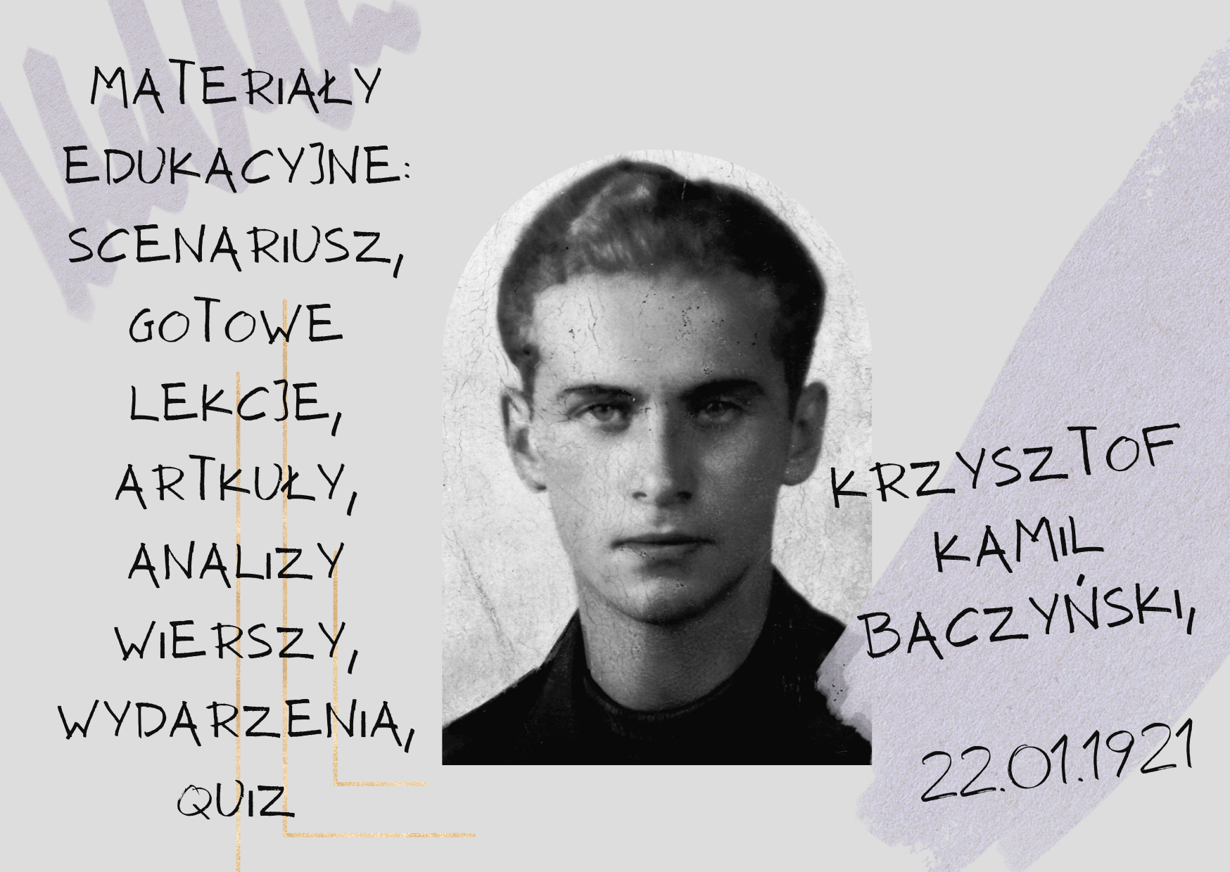 Krzysztof Kamil Baczyński: materiały edukacyjne