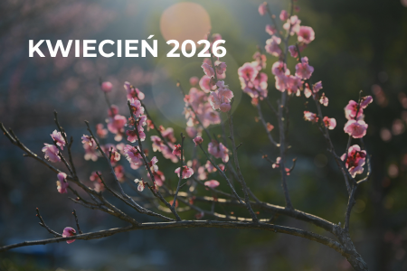 Grafika ilustracyjna: Kartka z kalendarza na kwiecień 2026 - przegląd materiałów rocznicowych