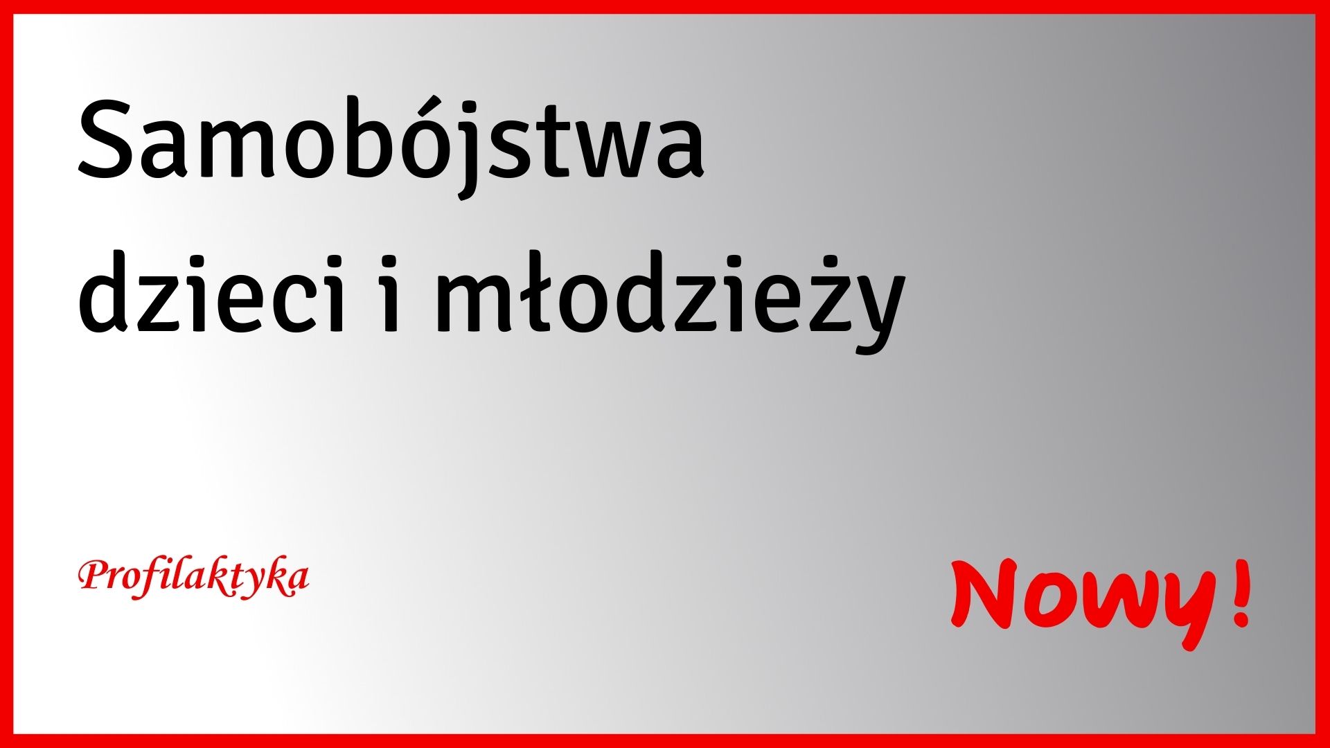 Samobójstwa dzieci i młodzieży