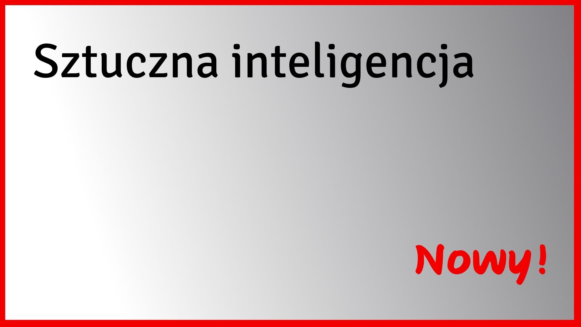 Sztuczna inteligencja